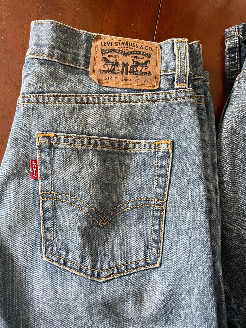 Boys 514 Slim Straight Levi Jeans - Picture 3 of 7